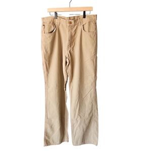 Carhartt Canvas Work Pants CAT 2 Flame Resistant Size 36x32 Tan Color